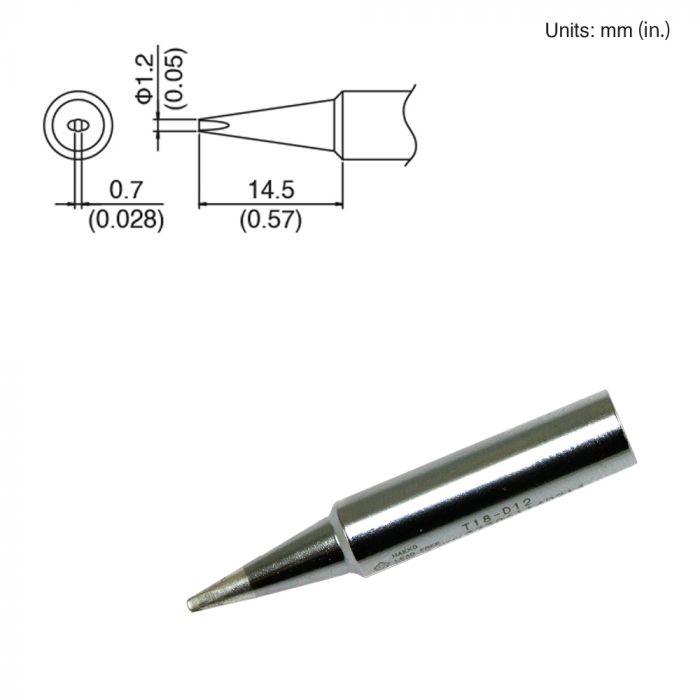 Hakko T18 - D12 Chisel Solder Tip, 1.20Mm MTESolutions