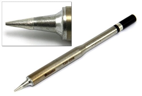 Hakko T22 - D08 Series Chisel Solder Tip, 0.8mm X 12mm For FM2030 MTESolutions