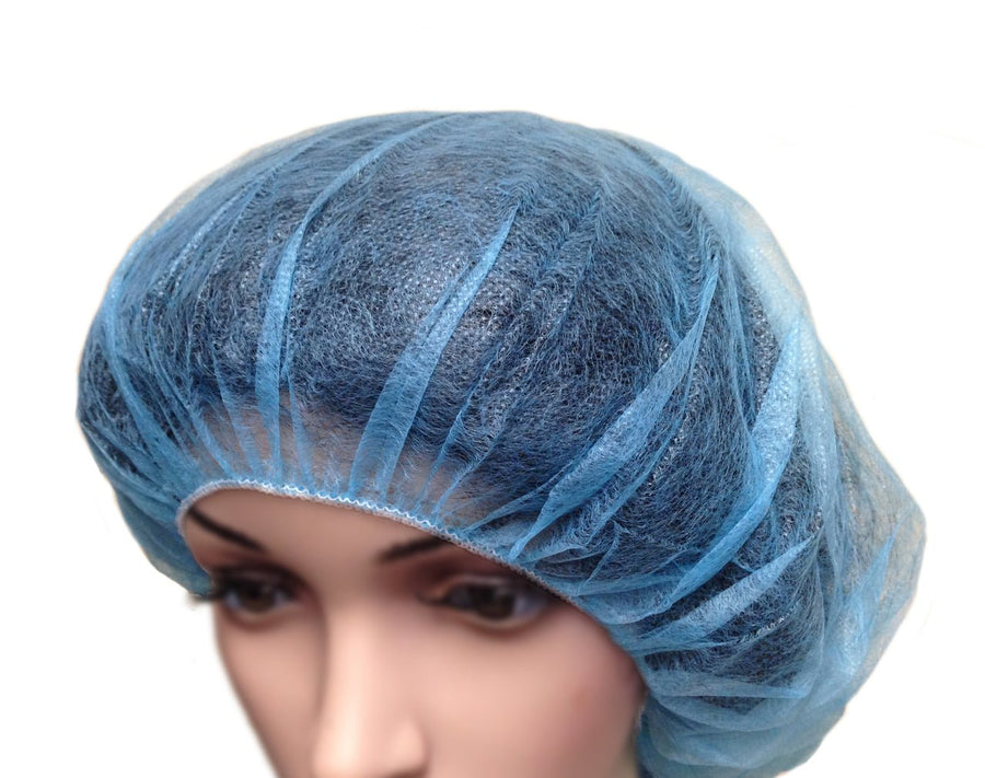 High - Tech Conversions High - Tech GAH - BP, Bee - Safe Polypropylene Bouffant, Blue or White, Case of 1000 MTESolutions