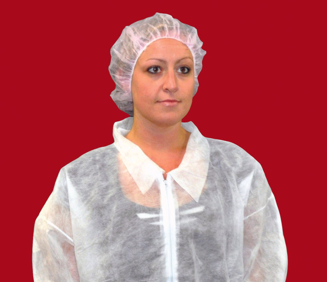 High - Tech Conversions High - Tech GAH - BP, Bee - Safe Polypropylene Bouffant, Blue or White, Case of 1000 MTESolutions