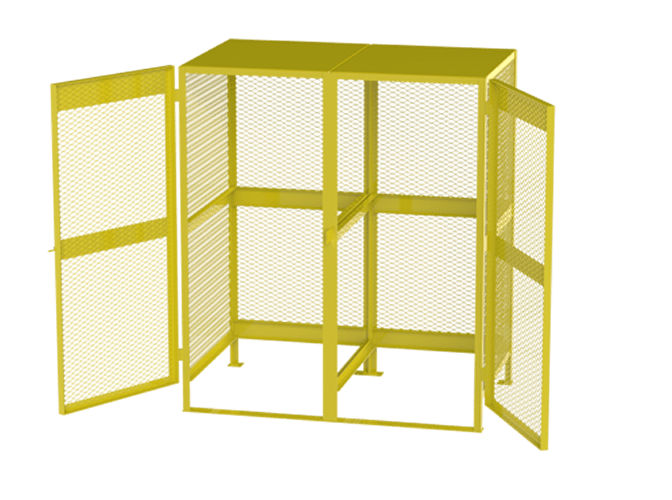 Jamco Products CV102YP Mesh Cabinet for Gas Cylinders MTESolutions