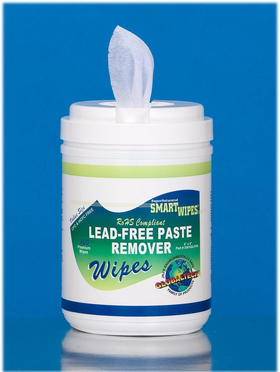 JNJ Industries SW100LFPR Lead - Free Paste Remover Wipes, 6 in x 9 in / 12 canisters per case MTESolutions