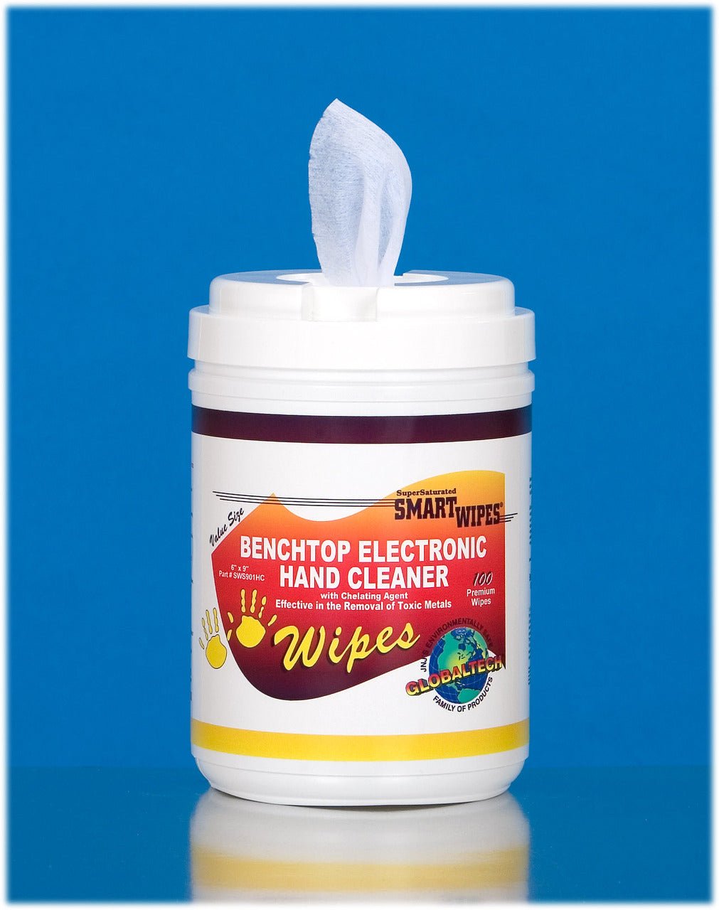 JNJ Industries SWS901HC Benchtop Electronic Hand Cleaner 100 ct, 6"x9" /Case of 12 Canisters MTESolutions