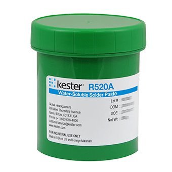 Kester 7019030811, R520A Solder Paste, Water Soluble, Lead Free, 600g, Case of 10 MTESolutions