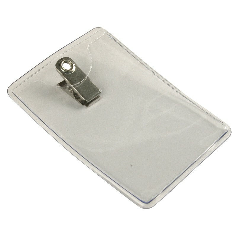 Menda 35020 Badge Holder Clip - On, Vertical Format, 2 3/8 in x3 3/8 in MTESolutions
