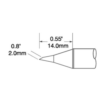 Metcal SFV - DRH20, Hoof Solder Tip, 2.0Mm MTESolutions