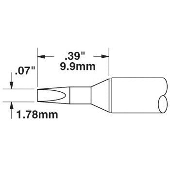 Metcal STTC - 837, Solder Tip Chisel Style 1.78Mm 30 Deg800 Series MTESolutions