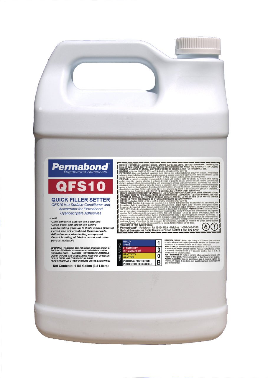 Permabond CAQFS100001G1301, QFS10 Cyanoacrylate Activator, 1 Gallon Jug MTESolutions