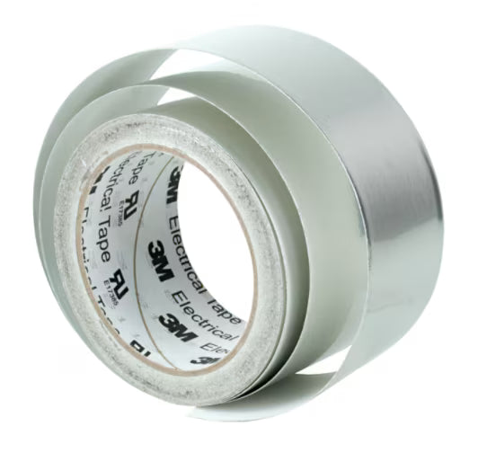 3M 7010319576 Tin-Plated Copper Foil EMI Shielding Tape 1183, 6 in x 18 yd, 3 in Paper Core, 2 Rolls/Case