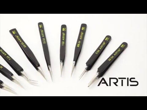 Aven Tools 18480ARS, Artis 9-Piece Tweezers Set with Case