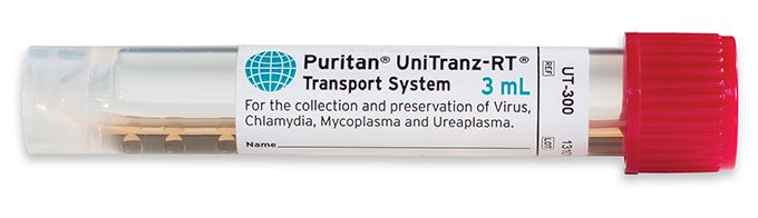 Puritan UT - 300 Puritan UniTranz - RT 3ml Universal Transport Solution - Vial Only, No Swab, Red Cap MTESolutions