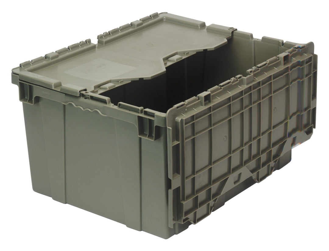 Quantum Storage Systems QDC2420 - 12 Heavy Duty Attached Top Container Gray 1 ea MTESolutions