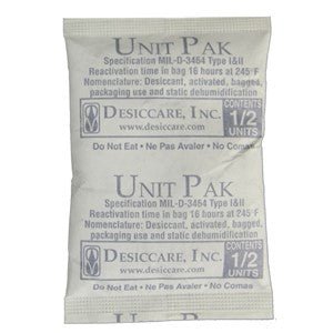 SCS 1/2PLDES550, Desiccant, Tyvek Pouch, 1/2 Unit, 550/Pail MTESolutions