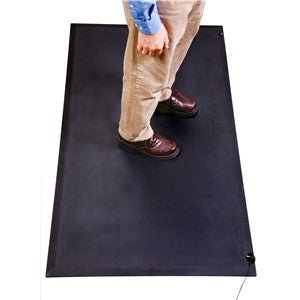 SCS 9900, Mat, Anti - Fatigue, Rubber, Black 3 ft X 5 ft x 0.600 in MTESolutions