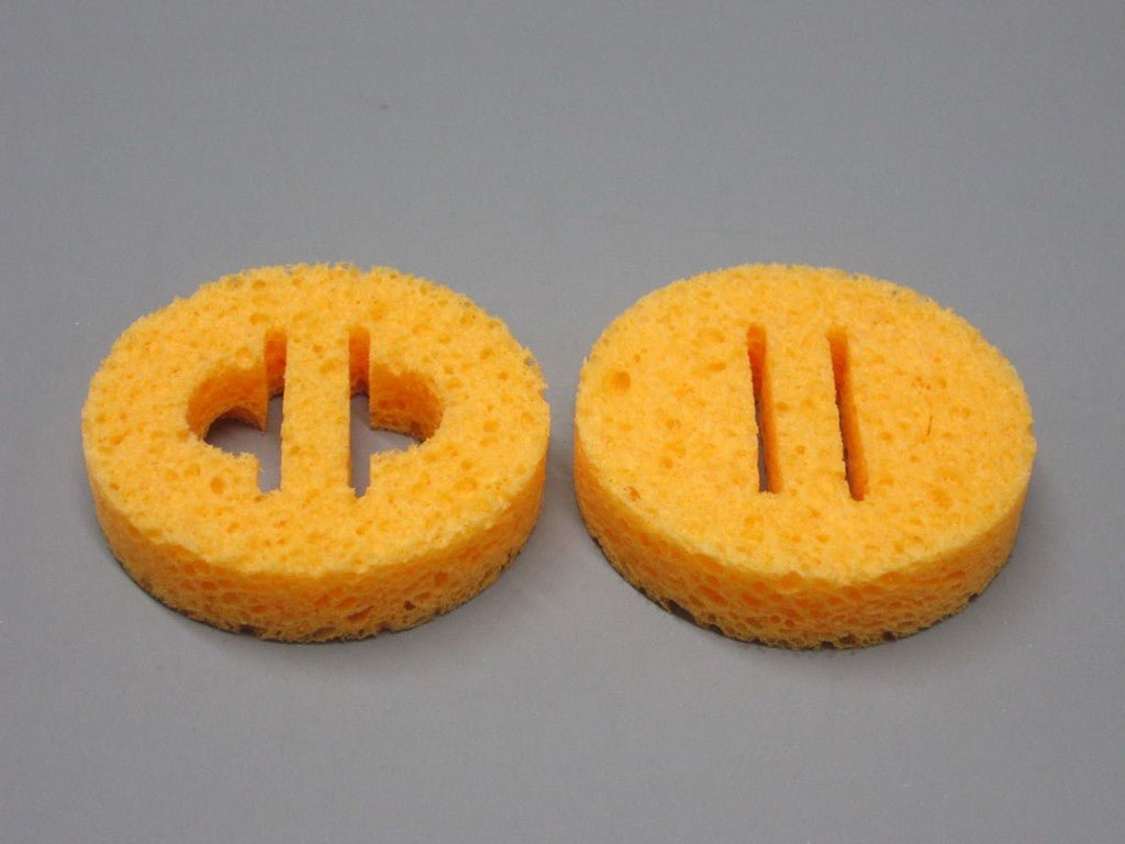 SIR Sponge S495 - P10, Soldering Sponge, 2.55" Round w/ 2 Holes, Pack of 10, MOQ: 5 Packs MTESolutions