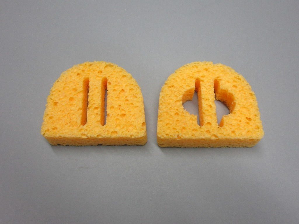 SIR Sponge S559 - P10, Soldering Sponge, 2.2" x 2" w/ 2 Slits and 2 Knockouts, Pack of 10, MOQ: 5 Packs MTESolutions