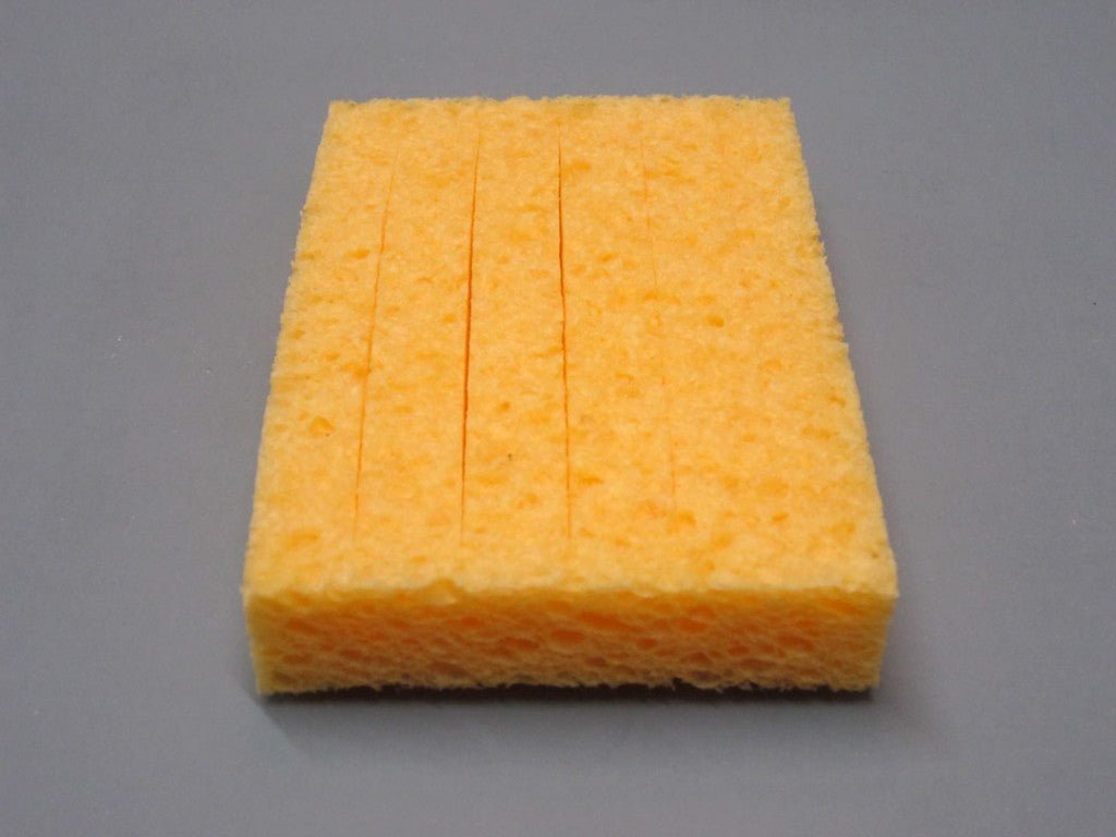 SIR Sponge S5S - P10, Slotted Soldering Sponge, 2.6" x 4.25" x 5/8", Pack of 10, MOQ: 4 Packs MTESolutions