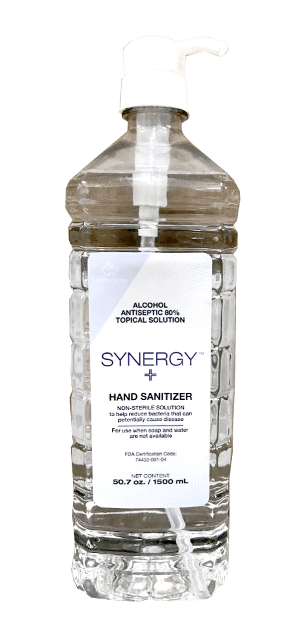 Superior Glove HS1500 Synergy Liquid Hand Sanitizer 1500ml Pump Bottle MTESolutions