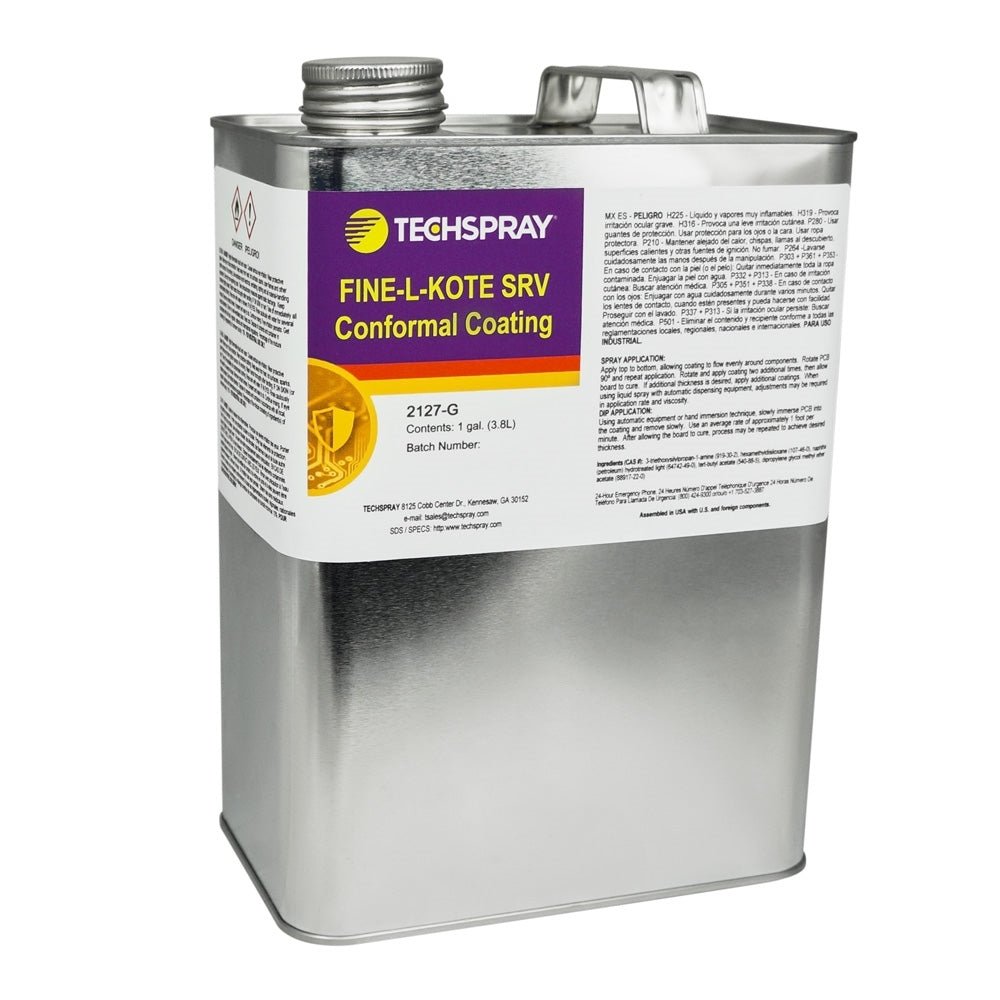 Techspray 2127 - G Conformal Coating, Silicone, Standard Viscosity - 1 gal liquid MTESolutions