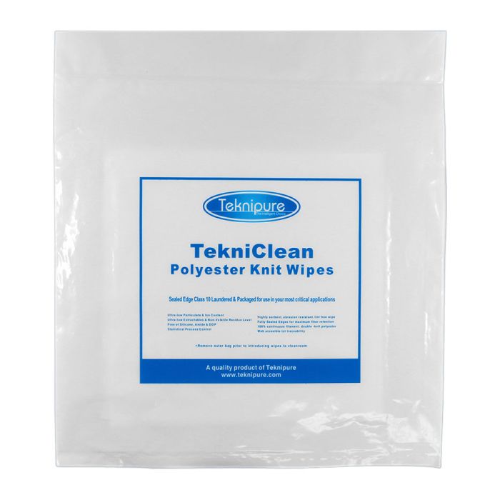 Teknipure TC1PU1 - 12B Polyester Knit Wiper, Standard Weight, 12 in X 12 in, Case of 1000 MTESolutions