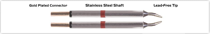 Thermaltronics M80Tz010 Tweezers Cartridge Pair - Conical Sharp 1.0Mm (0.04") MTESolutions