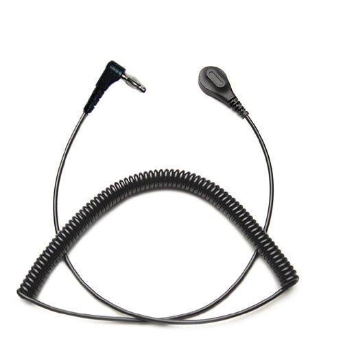 Transforming Technologies CC9037R, 6' Right Angle Coil Cord, Black, 4mm, Premium, Pack of 10 MTESolutions