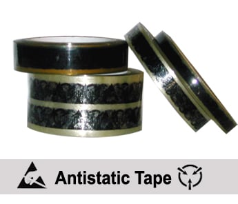 Transforming Technologies CL4803 - P, Static Free Cellophane Tape, Stock Print - ESD Symbol: 2" X 72 Yd, Sleeve of 3 MTESolutions