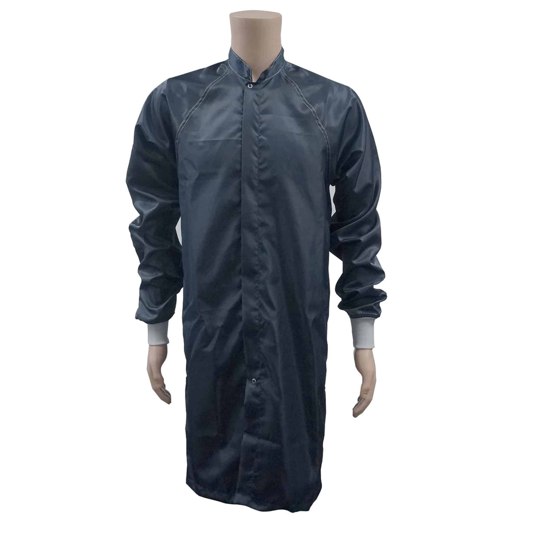 Transforming Technologies JLM6203NB ESD Cleanroom Frock, Navy Blue, Medium MTESolutions
