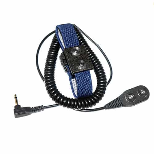 Transforming Technologies WB3012, Magnetic Woven Dual Wrist Band, Navy Blue, With Magnetic 12 Ft Dual Cord, Pack of 10 MTESolutions
