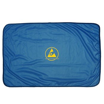 Transforming Technologies WC7236B, ESD Safe Workstation Cover, Blue, ESD Logo, 36"X72" MTESolutions