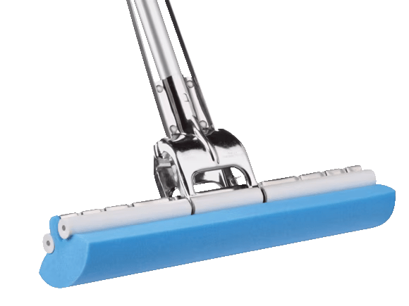 Vileda Professional 120848 Roll - O - Matic Cleanroom Sponge Roller Mop with Aluminum Extendable Handle 10 inch MTESolutions