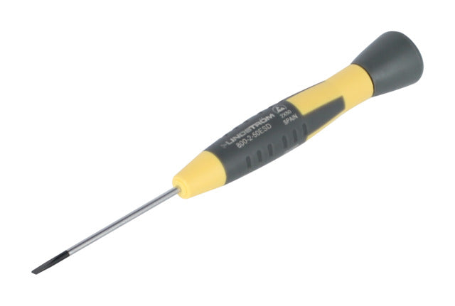 Lindstrom 800-1.5-50ESD Slotted Screwdriver with ESD Safe Precision Grip 0.25 mm x 1.5 mm x 50 mm
