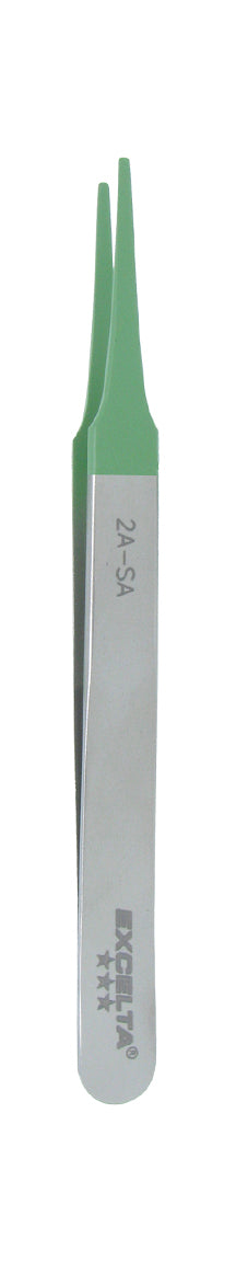 Excelta M-2A-SA Tweezers - Mini Straight Tapered Flat Point - Anti-Mag. SS