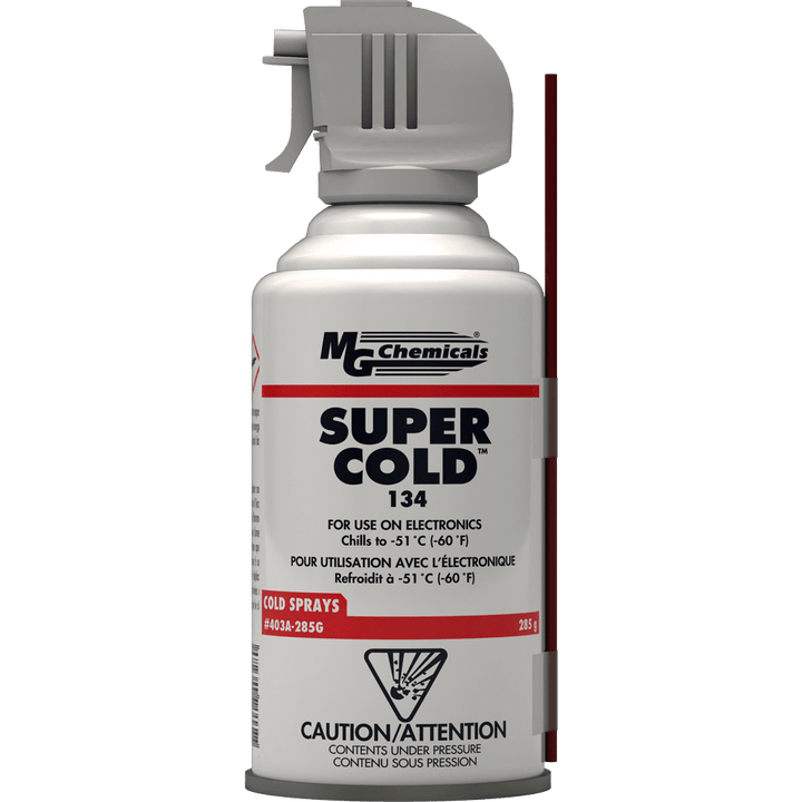 MG Chemicals 403A, Super Cold 134 Freeze Spray, 285G/400G, Aerosol, Case of 10