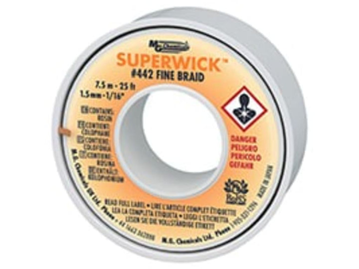 MG Chemicals 442, Superwick #2 Yellow, Fine Braid, 1.5mm x 25ft, Case of 5