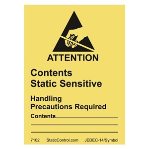 SCS 7102, Caution Label, Destructible, 1.8In X2.5In, Rs-471, 500/Roll