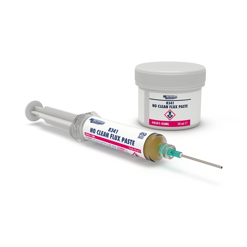 MG Chemicals 8341, No-Clean Soldering Flux Paste, Case of 10 Syringes or Jars