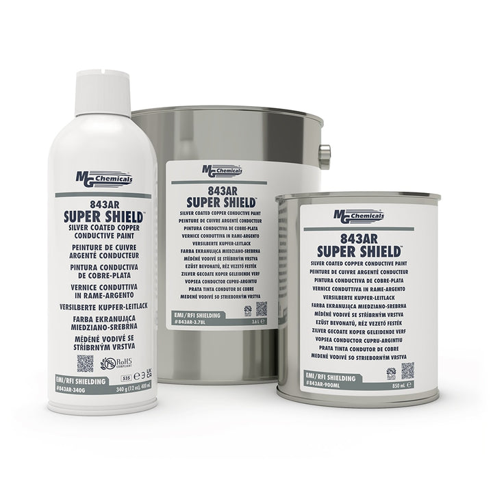 MG Chemicals 843AR-900ML, Super Shield Silver-Coated Copper Conductive Paint, 850ml Can, Case of 1
