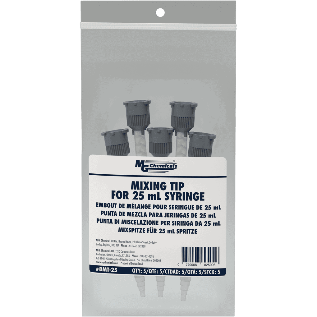 MG Chemicals 8MT-25, Mixing-Tip for 25ml Syringe, 5 Pack, Case of 10 Packs