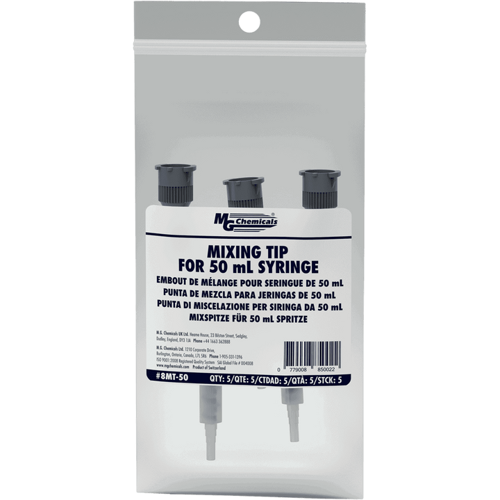 MG Chemicals 8MT-50, Mixing-Tip for 50ml Syringe, 5 Pack, Case of 10 Packs