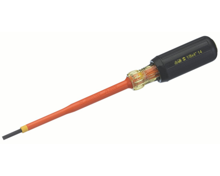 Ideal Industries 35-9149, Insulated Screwdriver 1/8" X 4" - Slotted, 1000V AC