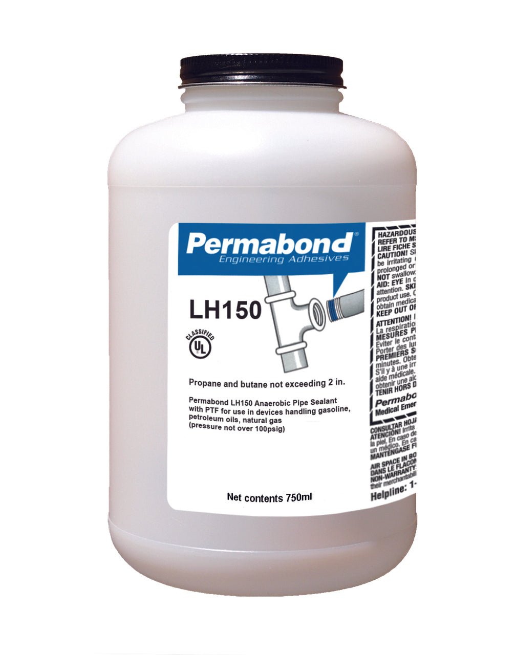 Permabond AA001500350B0101, LH150 Anaerobic Threadsealant, 350mL Bottle, Case of 12