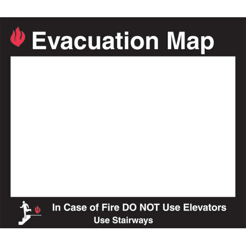 Brady 102850, Evacuation Map Holder, 11" H x 11.5" W, Acrylic