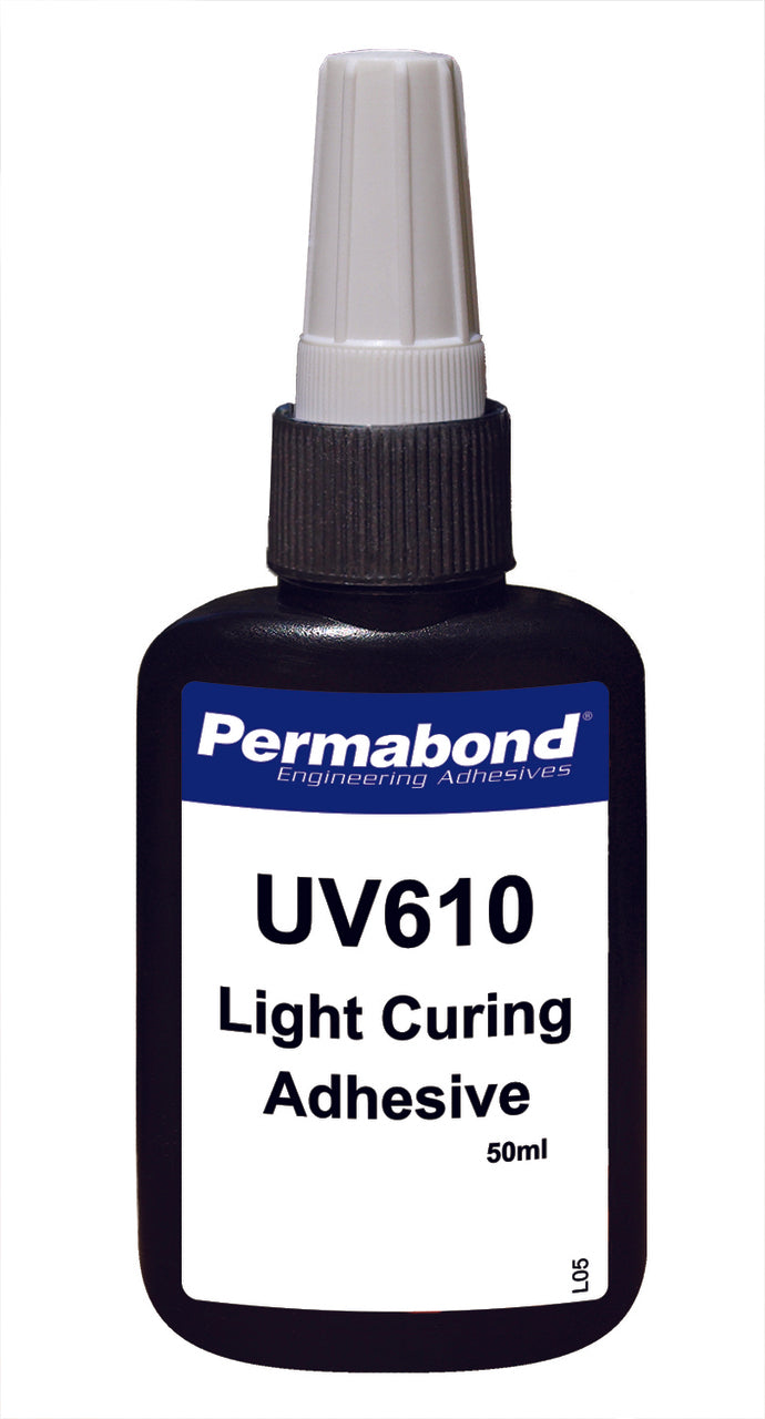Permabond UV006100050B0101, UV610 UV-Curable Adhesive, 50ml Bottle, Case of 10