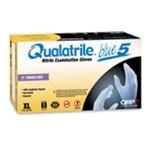 QRP Qualatrile 4BQF09 Blue Industrial Nitrile Glove 9 inch Powder Free  100 GLOVES/BOX/10 BOXES/CASE
