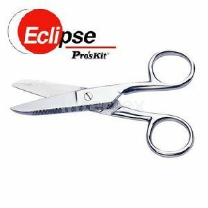 Electrician Scissors with Wire Stripping Slots & Plastic Grips