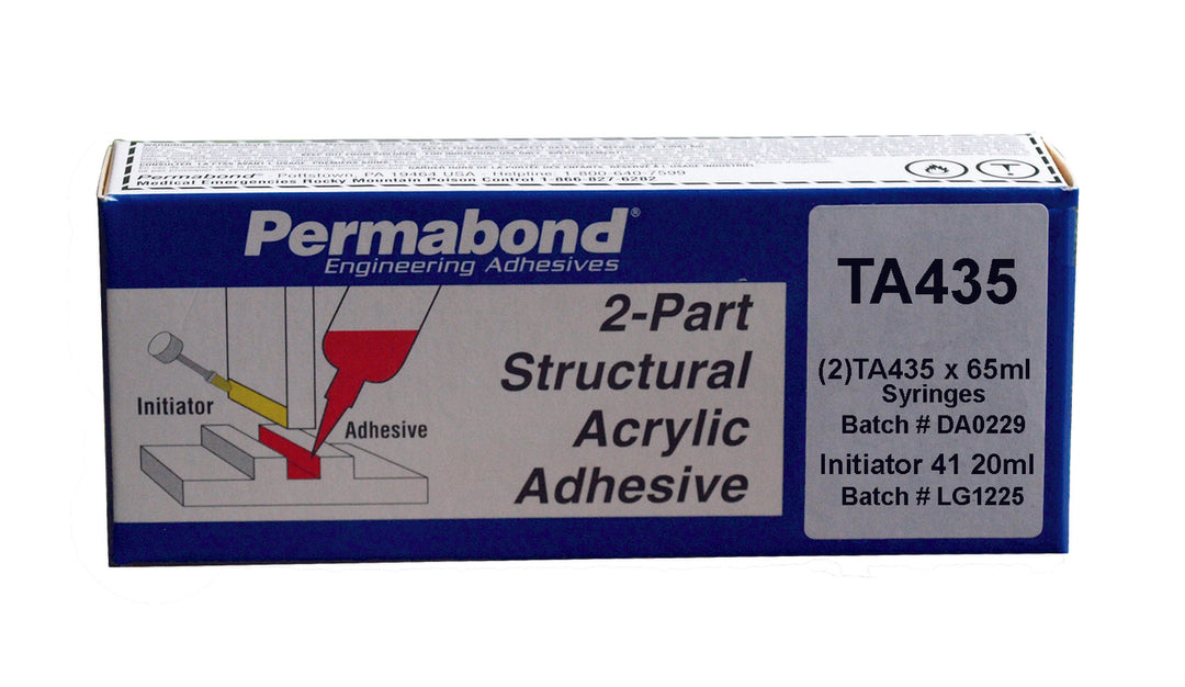 Permabond TA00435K130S0101, TA435 Toughened Acrylic Adhesive, 130ml Kit