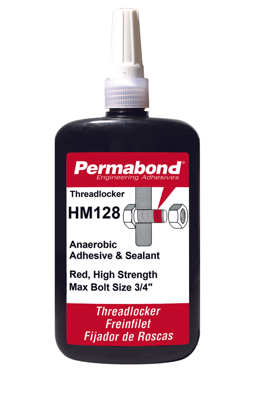 Permabond AA001280250B0101, HM128 Anaerobic Threadlocker, 250mL Bottle, Case of 4