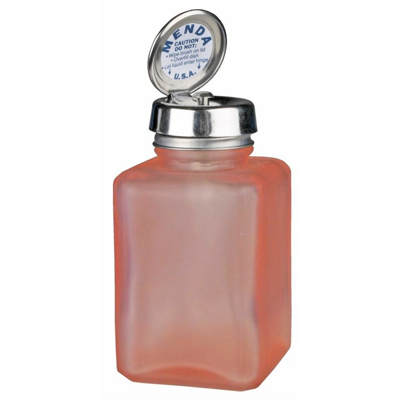 PURE-TOUCH, SS, SQUARE, GLASS FROSTED, PINK, 4 OZ