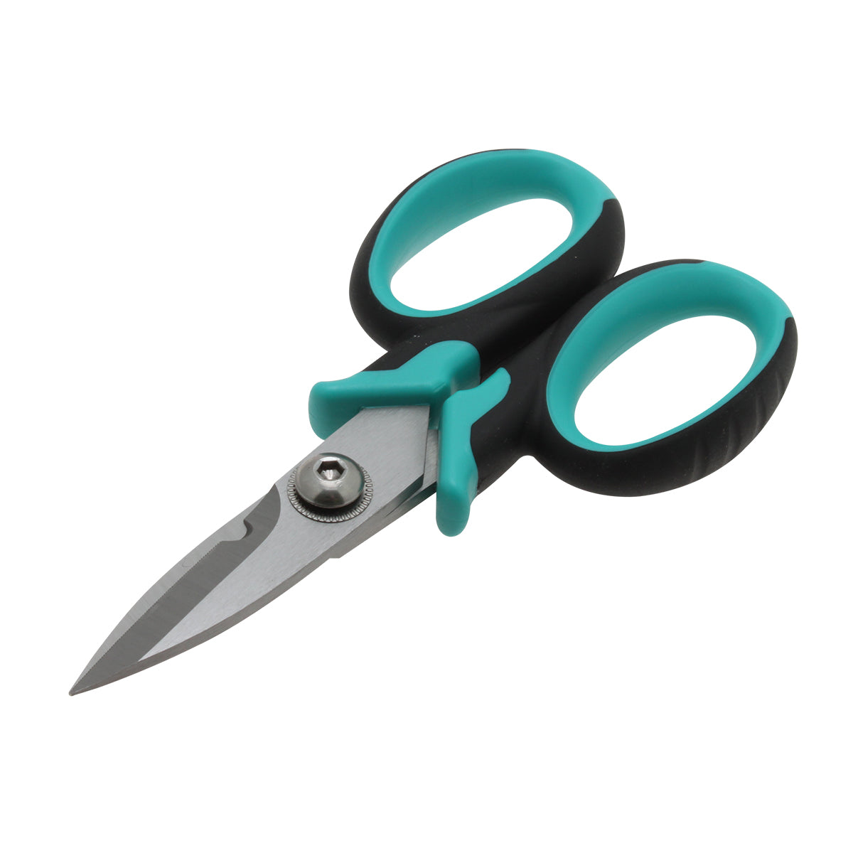 Electrician Scissors with Wire Stripping Slots & Plastic Grips